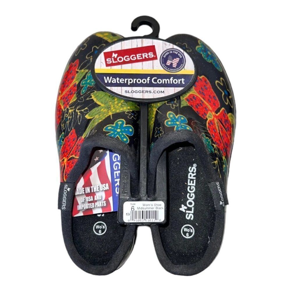 Sloggers‎ Rain & Garden Shoes Midsummer Black Women's 6